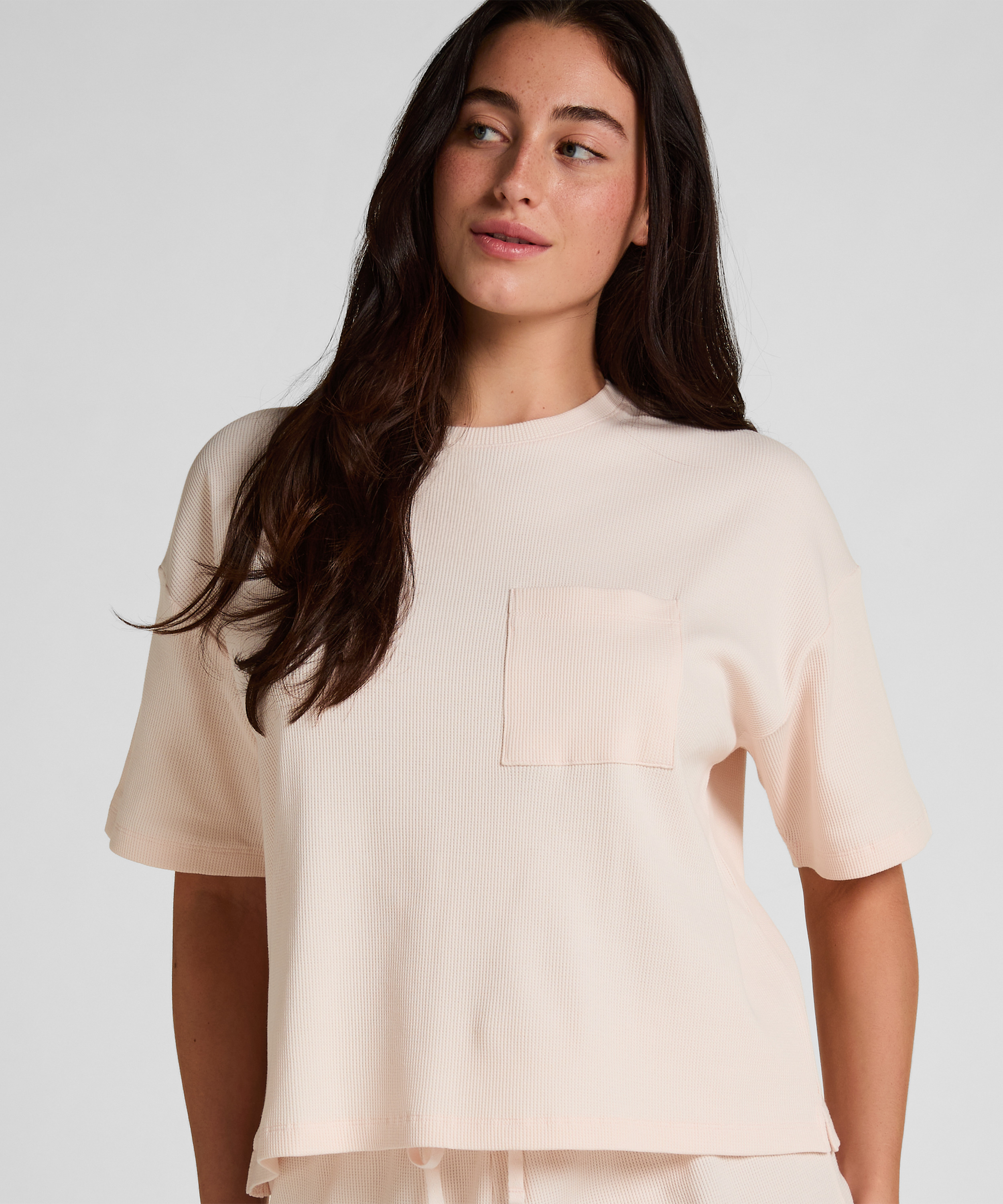 Pyjama Top Waffle, Rosa, main