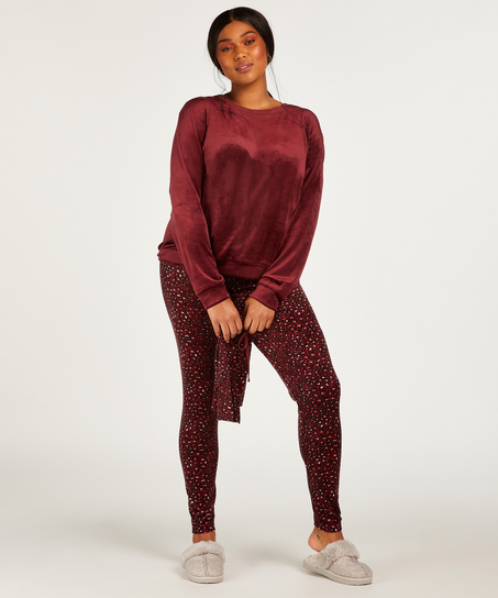 Conjunto de pijama con bolso, Morado