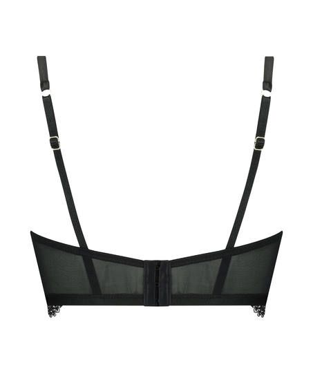 Sujetador longline de aros preformado Raine, Negro