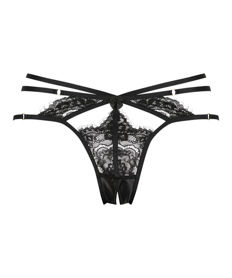 Brasile&ntilde;a con entrepierna abierta Seraphina, Negro