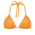 Top de bikini triangular Scallop Lurex, Naranja