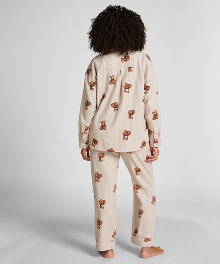 Chaqueta de franela de sarga de oso, Beige