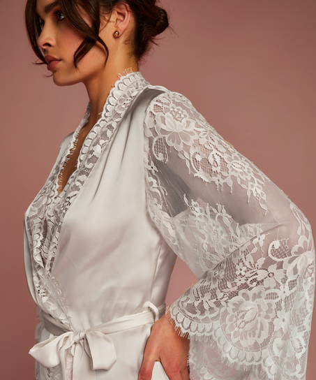 Kimono de encaje, Blanco
