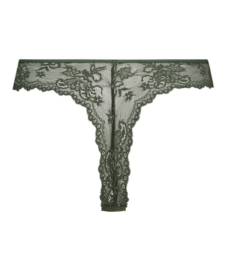 Invisible Tanga Lace Back, Verde