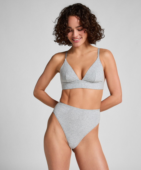 Bralette de algod&oacute;n, Gris