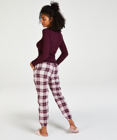 Petite Pantalón de pijama Twill Check, Rojo