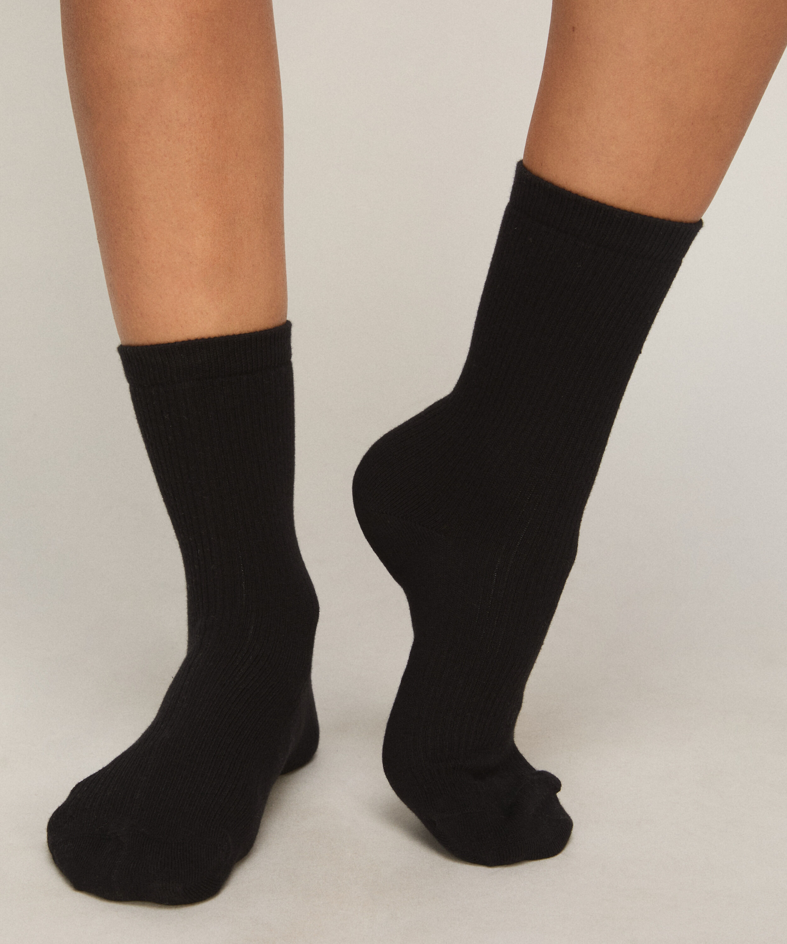 Pack de 3 Calcetines Crew de Algodón, Negro Pack de 3 Calcetines Crew de Algodón, Negro