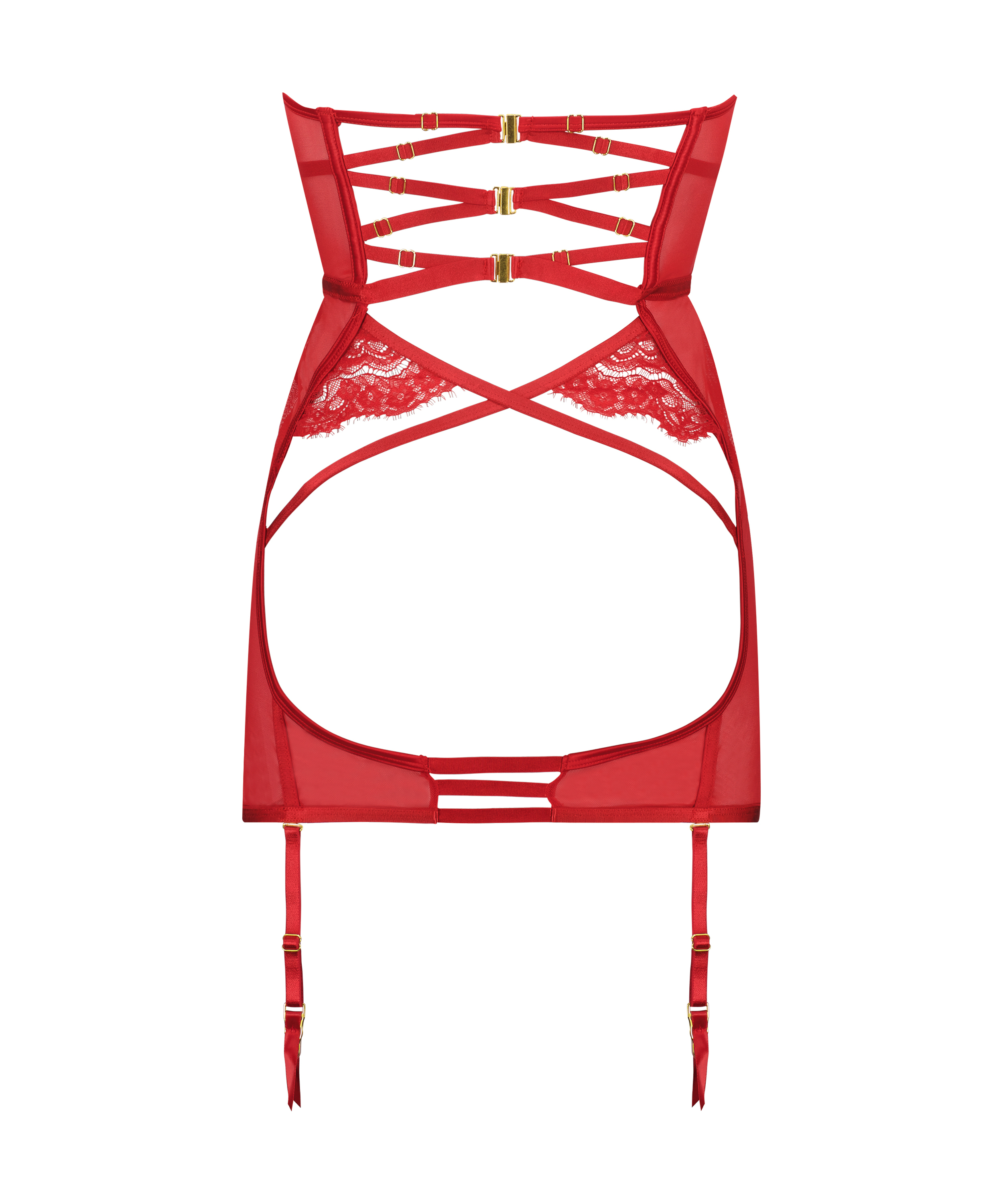 Vestido combinación de aros no preformado Seraphina, Rojo, main