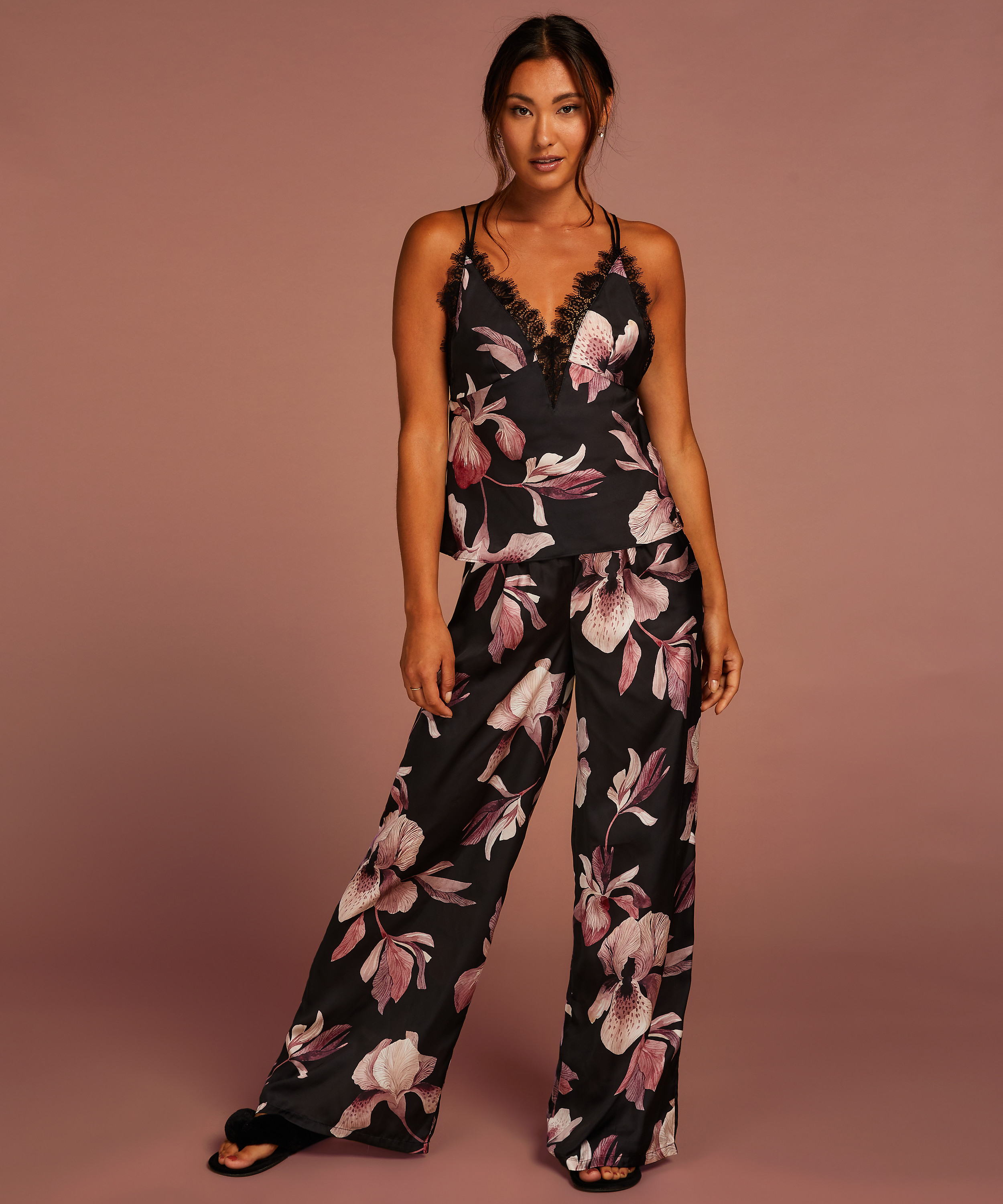 Pantalón palazzo, Negro, main