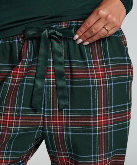 Pantalones de pijama de franela, Verde