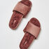 Pantuflas de terciopelo y piel sint&eacute;tica, Rosa