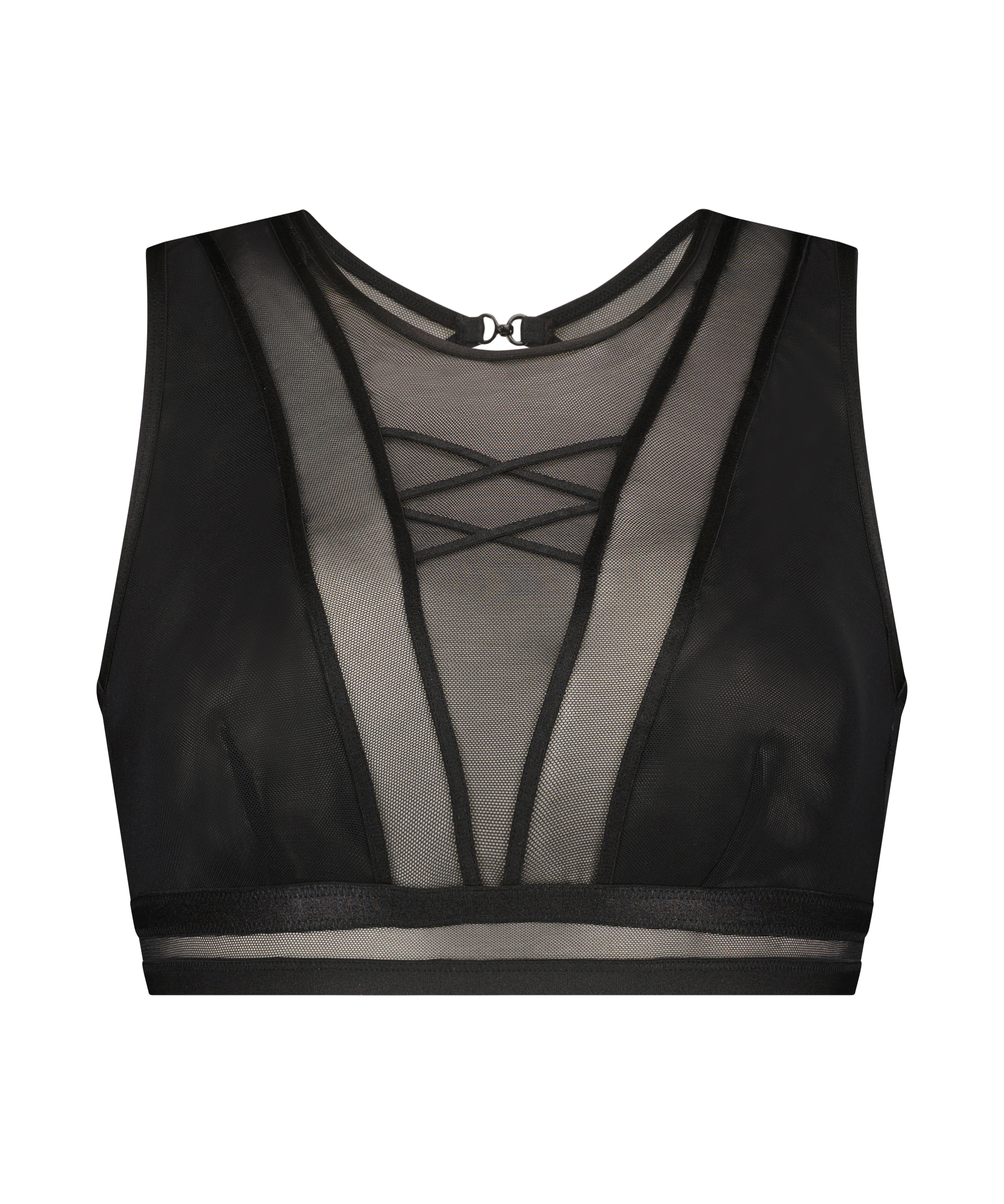 Bralette de cuello alto Fiona, Negro, main