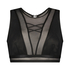 Bralette de cuello alto Fiona, Negro