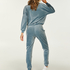 Pantalón de deporte premamá Velours, Azul
