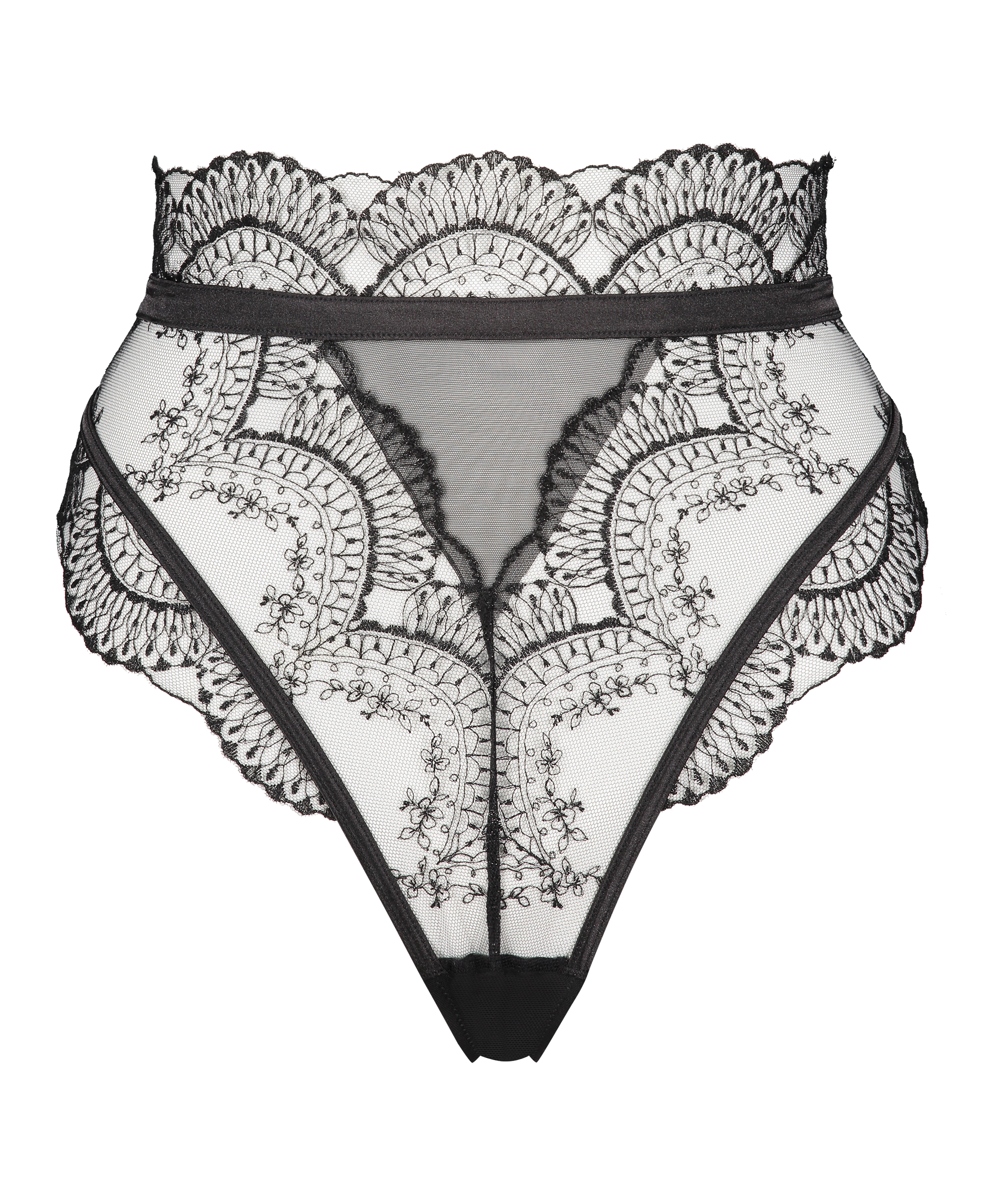 Tanga de tiro alto Akira, Negro, main