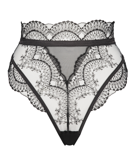 Tanga de tiro alto Akira, Negro