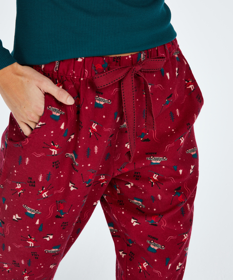 Pantalón de pijama Twill, Rojo
