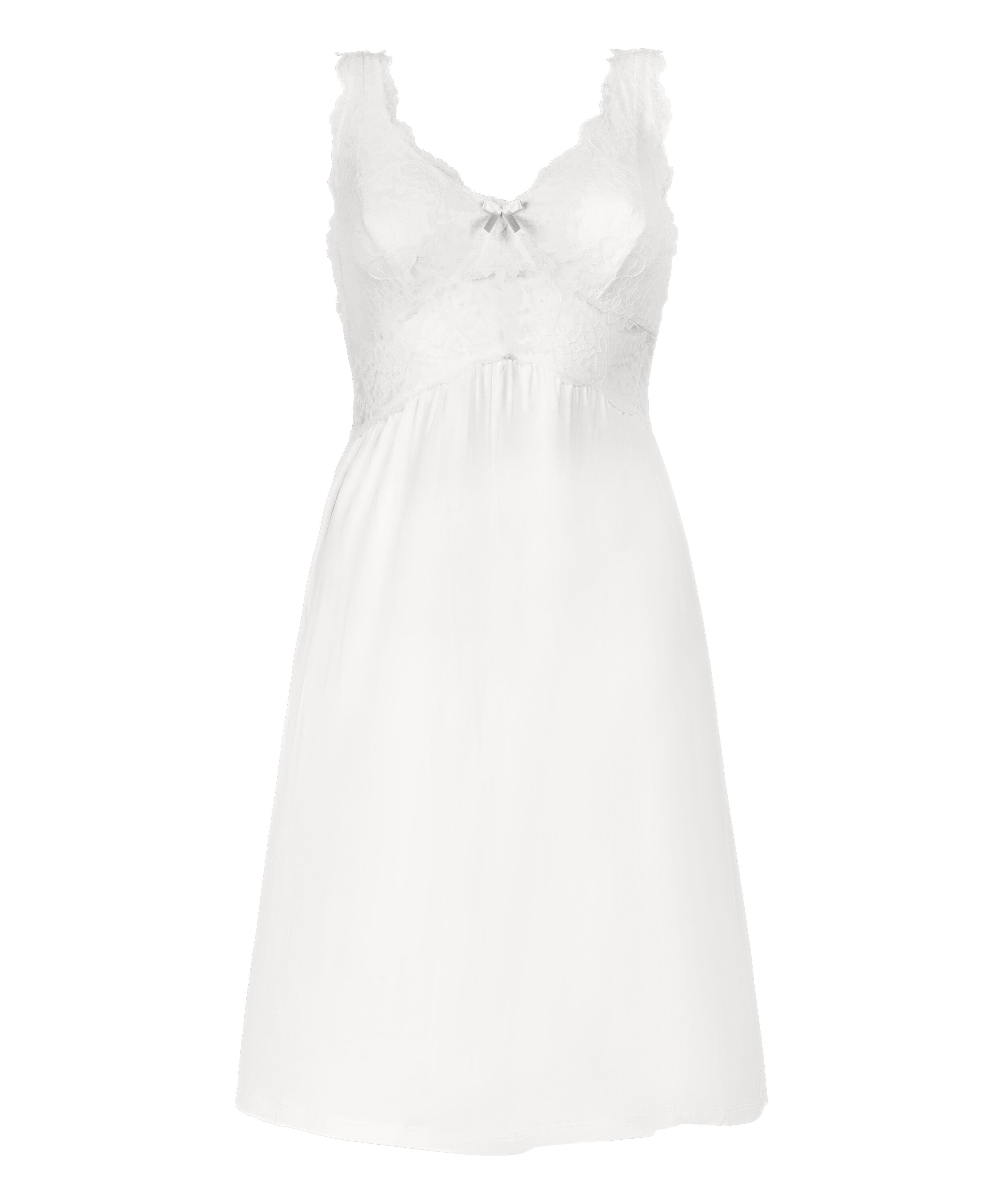 Vestido lencero Nora Lace, Blanco