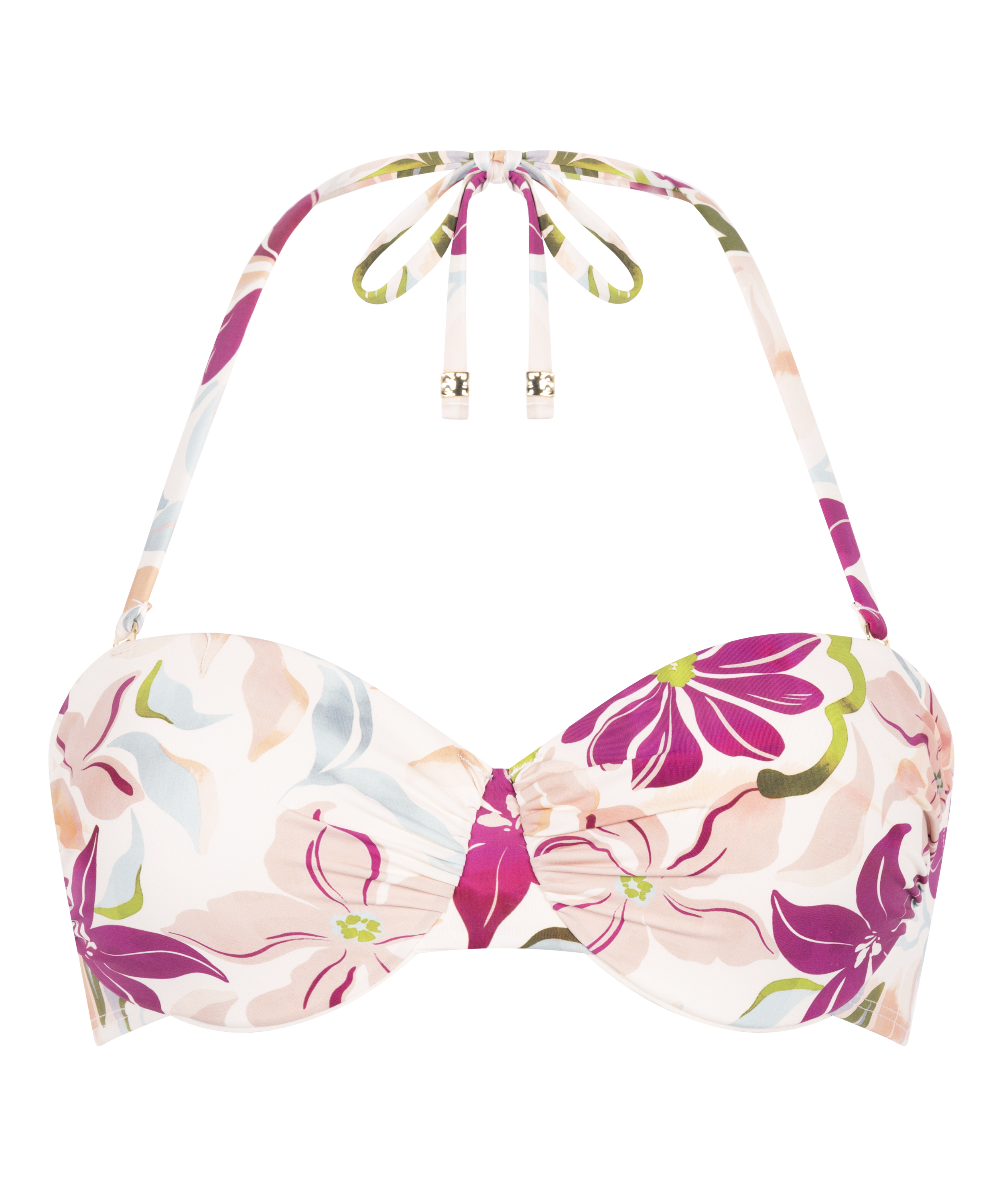 Top de bikini preformado con aros Ayanna, Blanco, main