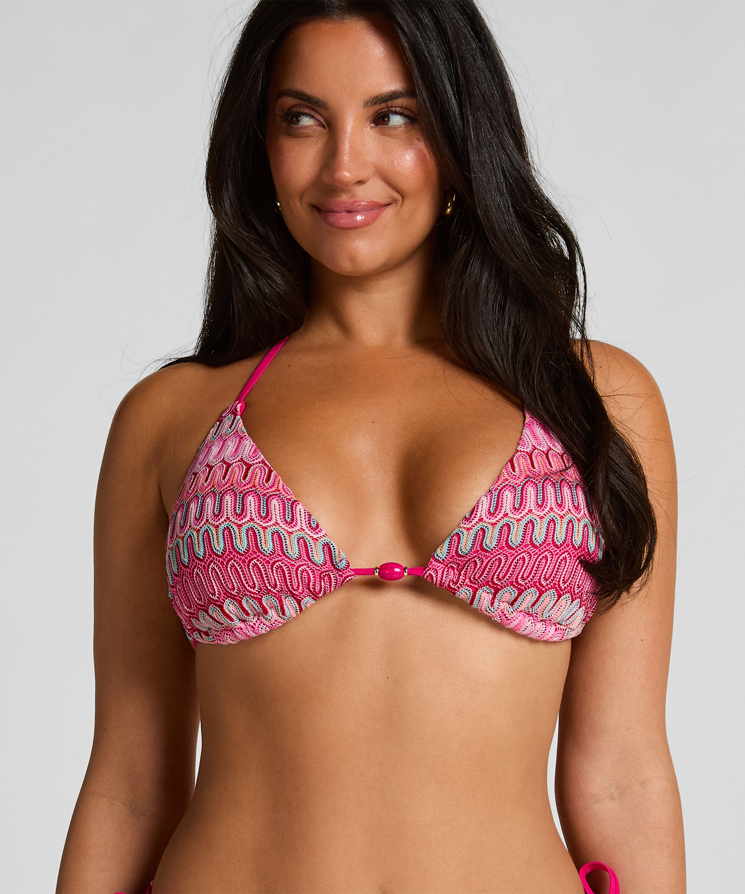 Top de bikini de triángulo Cali, Rosa