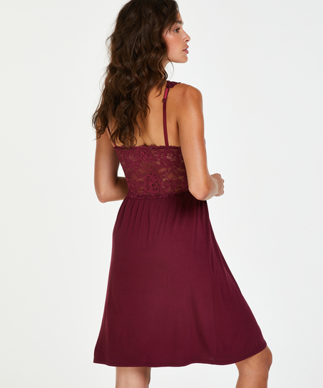 Vestido combinaci&oacute;n Modal Lace, Morado