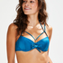 Top de bikini de aros preformado Sunset Dream, Azul