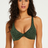 Top de bikini de aros no preformado Tonal, Verde