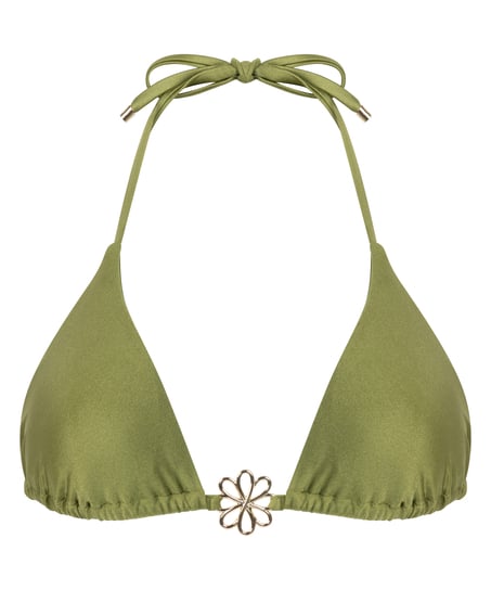 Top de bikini triangular Yucatan, Verde