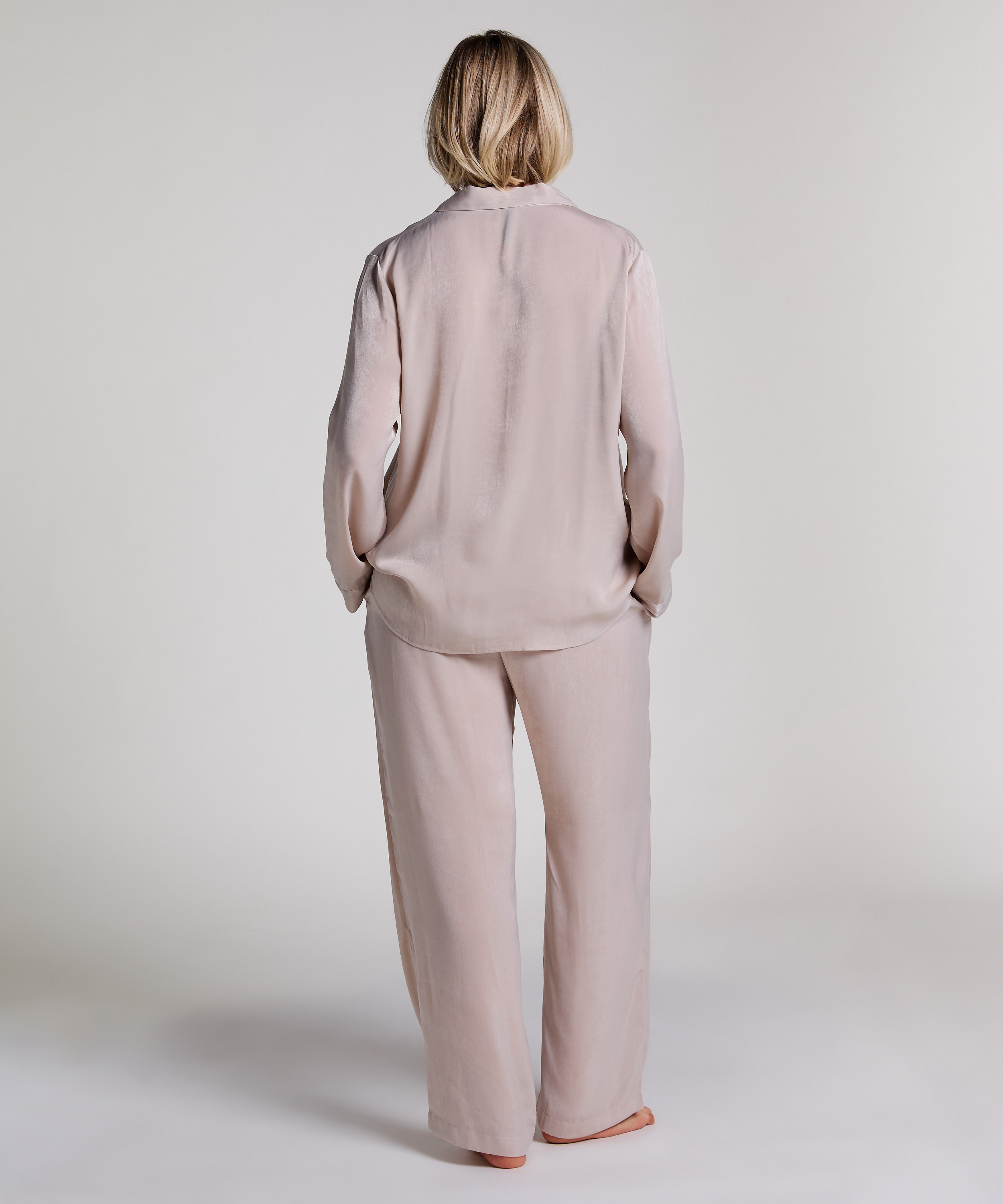 Pantal&oacute;n de sat&eacute;n, Beige, main