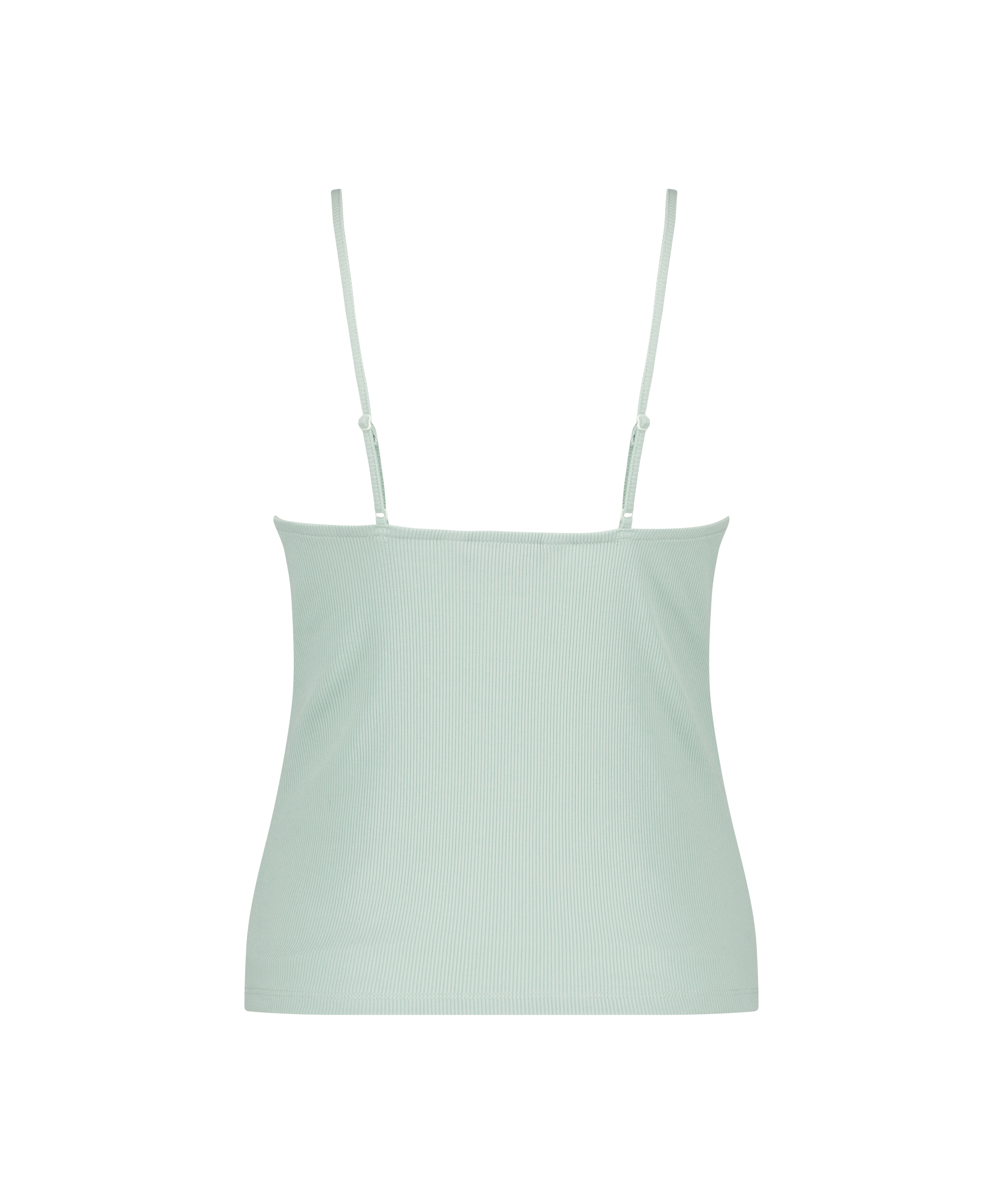Top Cami Rib Lace, Verde, main