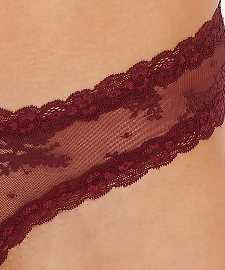 Brasile&ntilde;a en forma de V burn-out mesh, Rojo