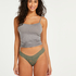 Tanga de corte ultra bajo en forma de V, Verde