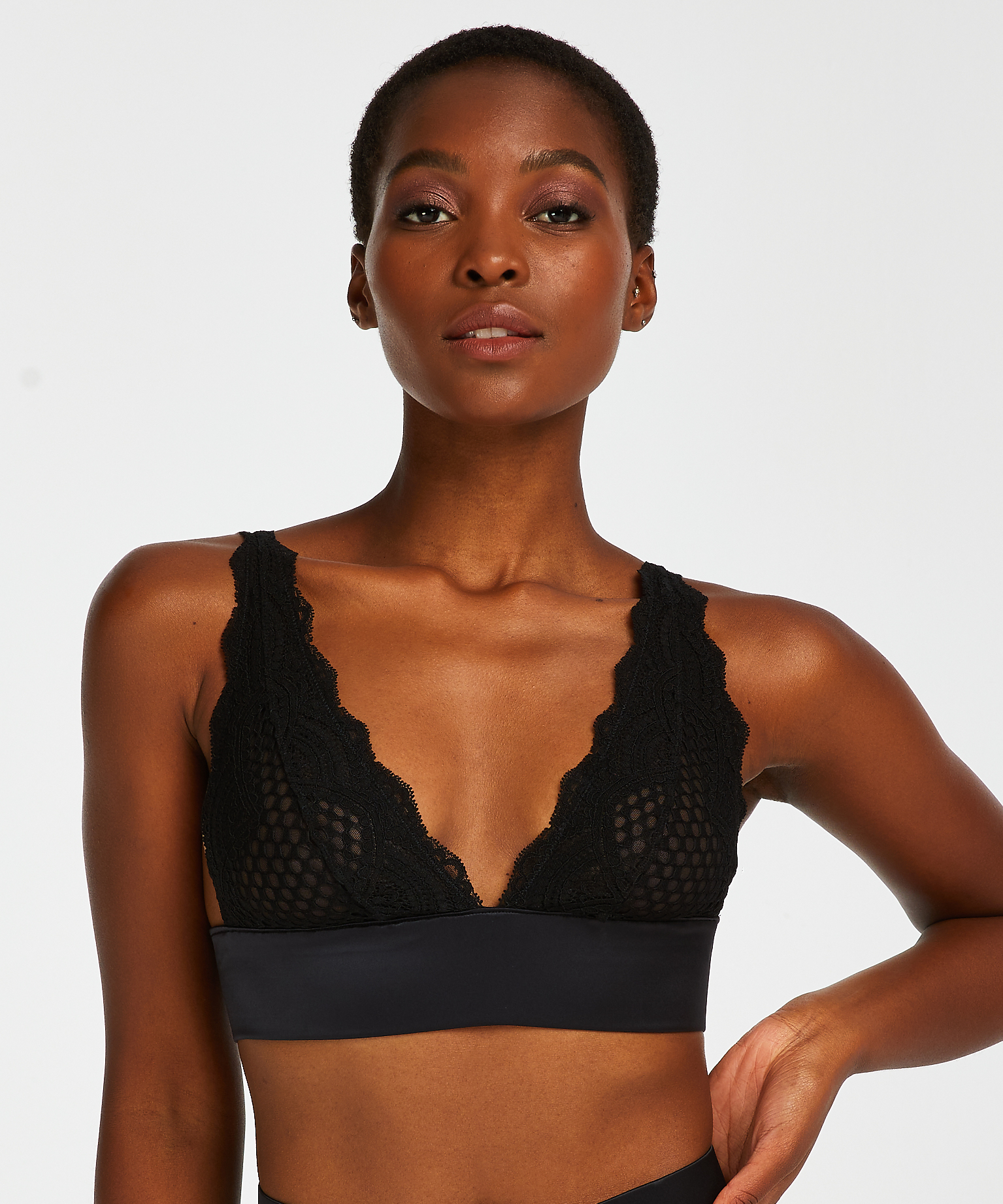Bralette Duckie, Negro, main