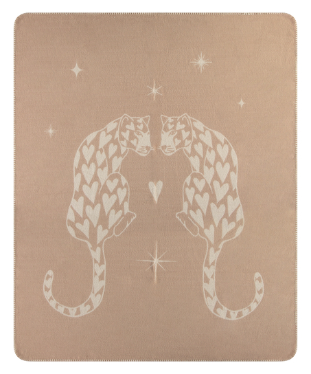 Manta de peluche Leonie, marrón