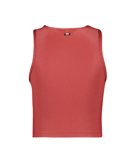 Top corto deportivo HKMX Twisted Rib, Rojo