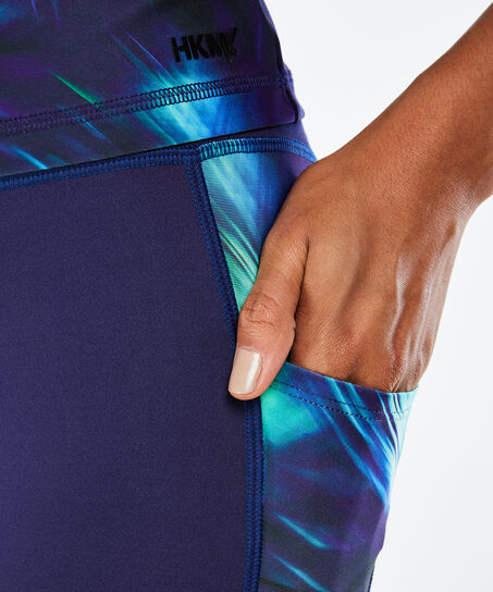 Capri con dise&ntilde;o y cintura alta de nivel 2 de HKMX, Azul