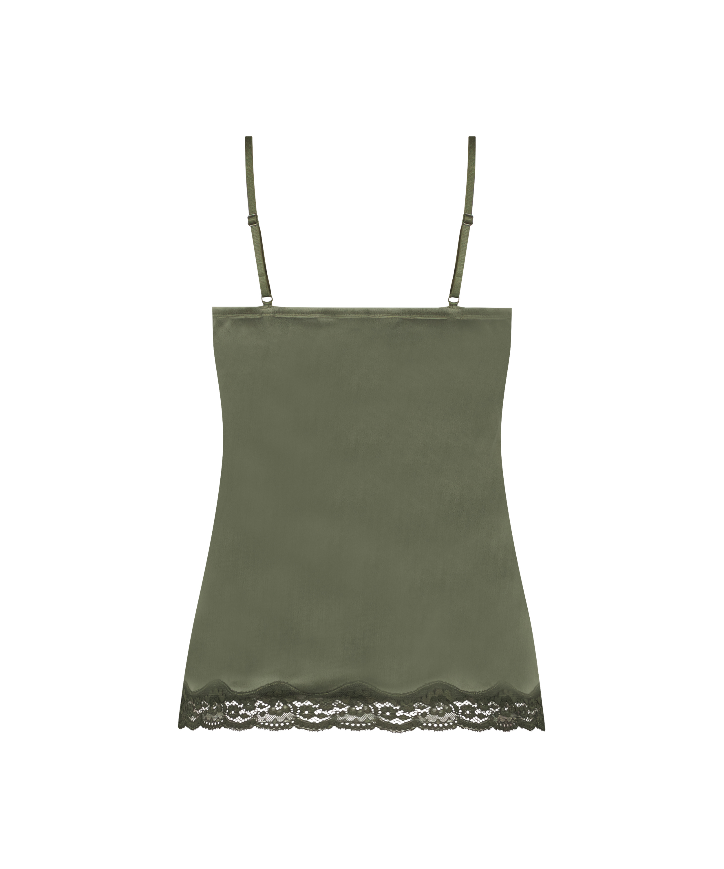 Camiseta top Velours Lace, Verde, main