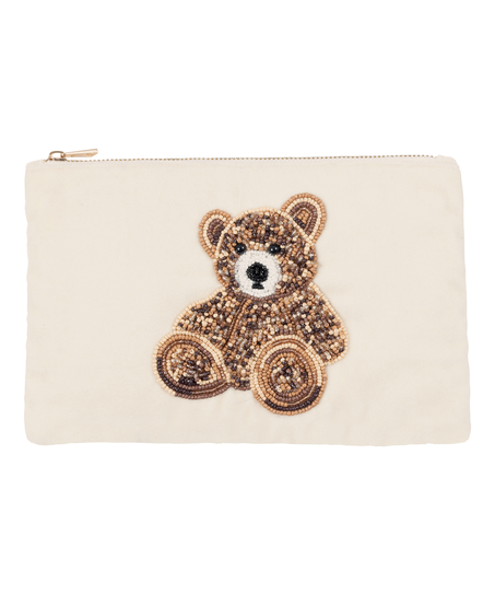 Bolsa de cuentas de oso, Beige