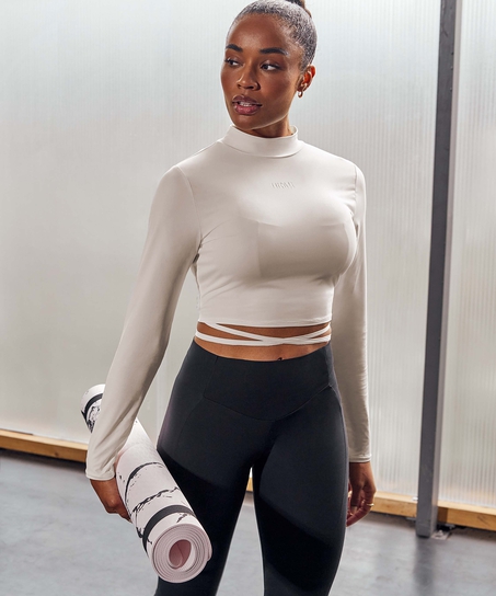 HKMX Mallas de cintura alta Make Me Zen, Negro