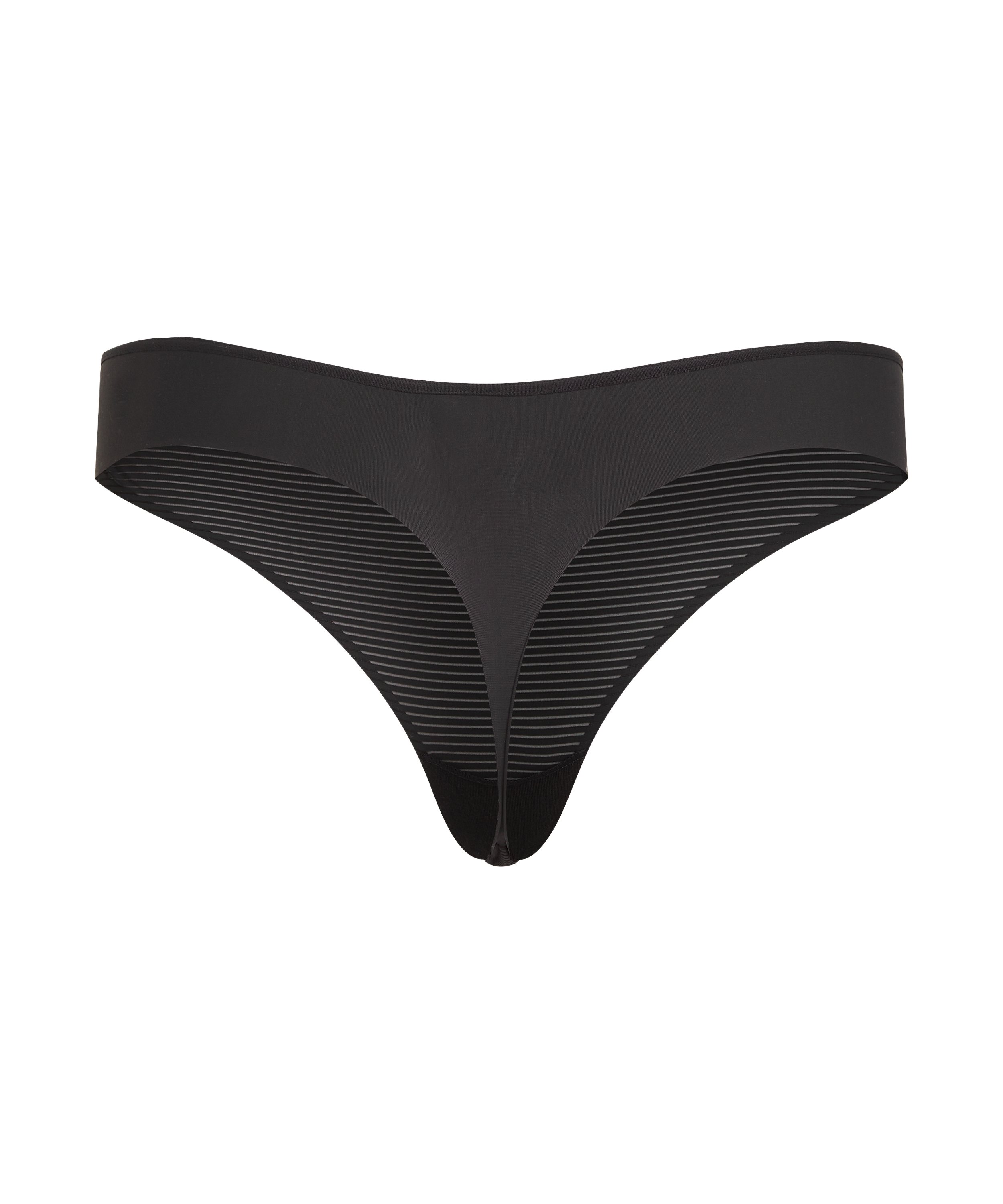 Tanga invisible Stripe mesh, Negro, main
