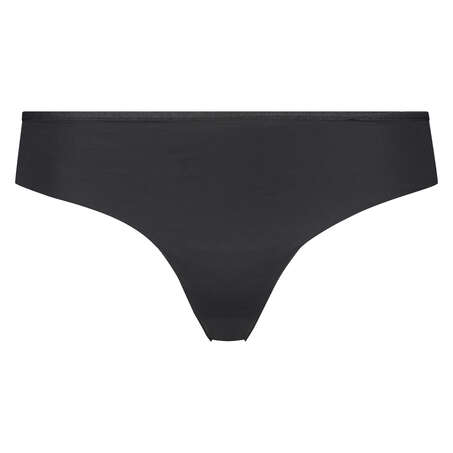 Tanga invisible Lace back, Negro