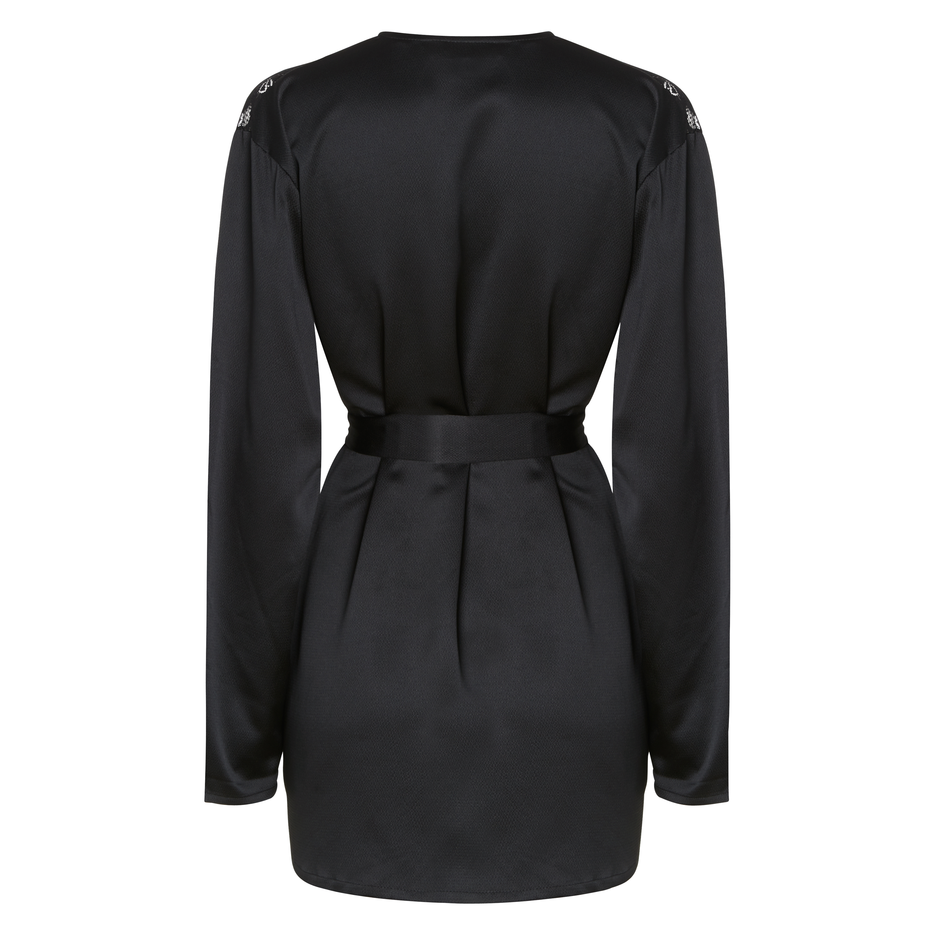 Kimono Hammered satin, Negro, main