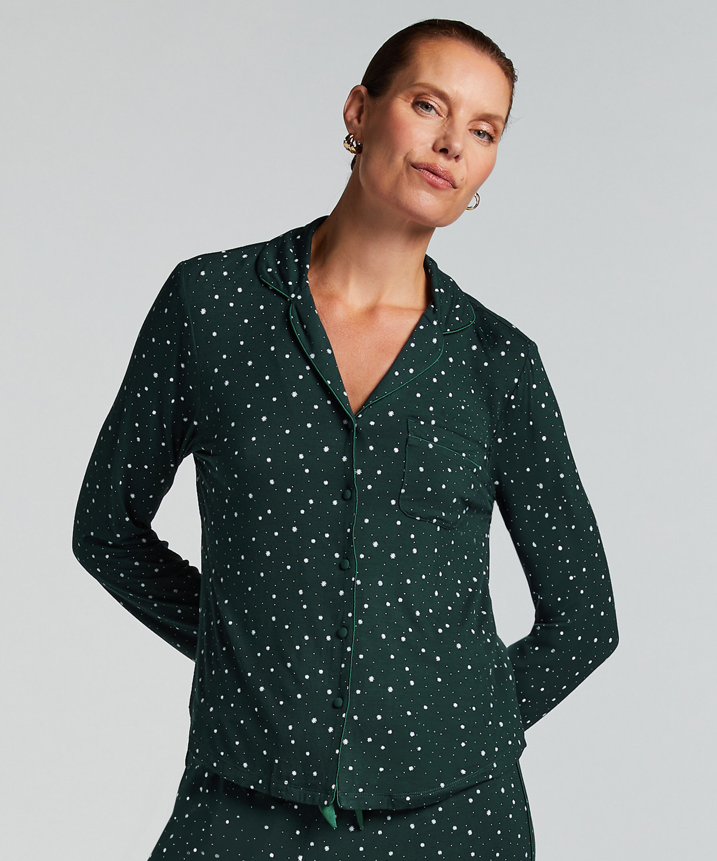 Chaqueta de manga larga de jersey Essentil, Verde