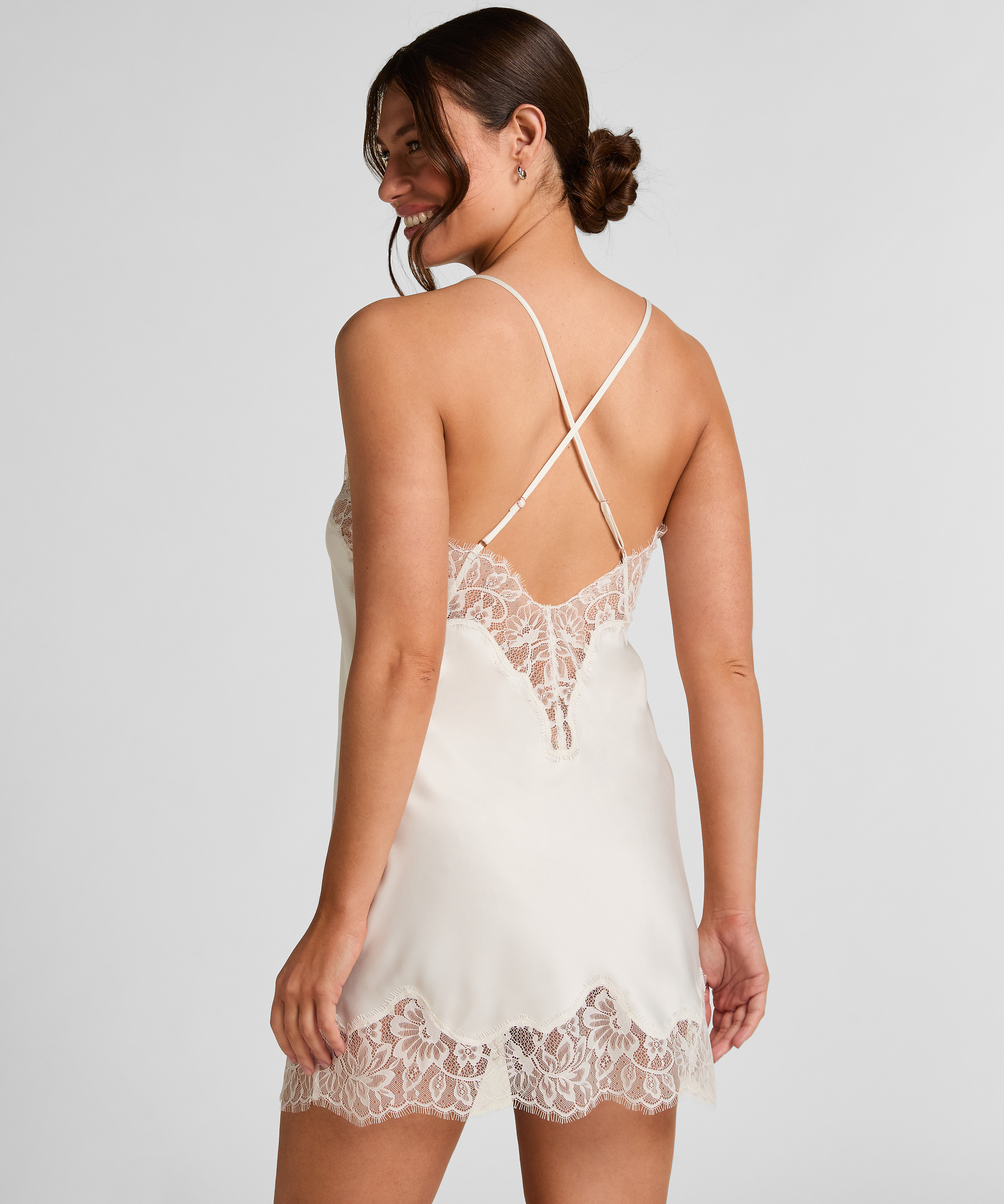 Vestido lencero Valerie, Blanco, main