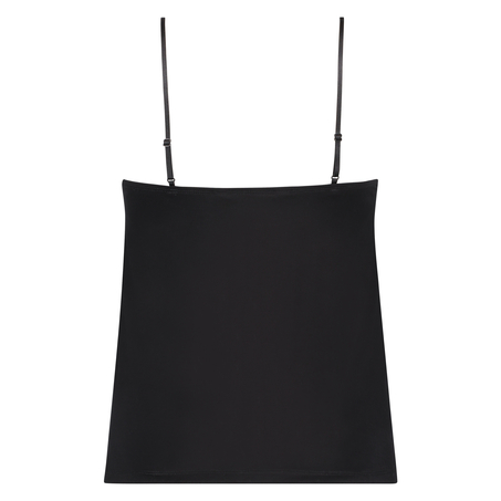 Top de camiseta A-Line de tejido de punto, Negro