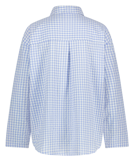 Top de pijama de algodón, Azul