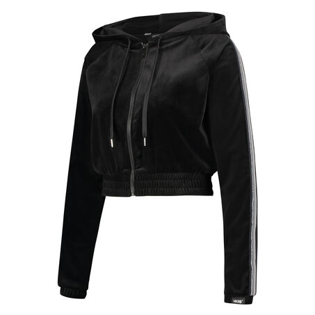 Chaqueta deportiva HKMX  de terciopelo, Negro