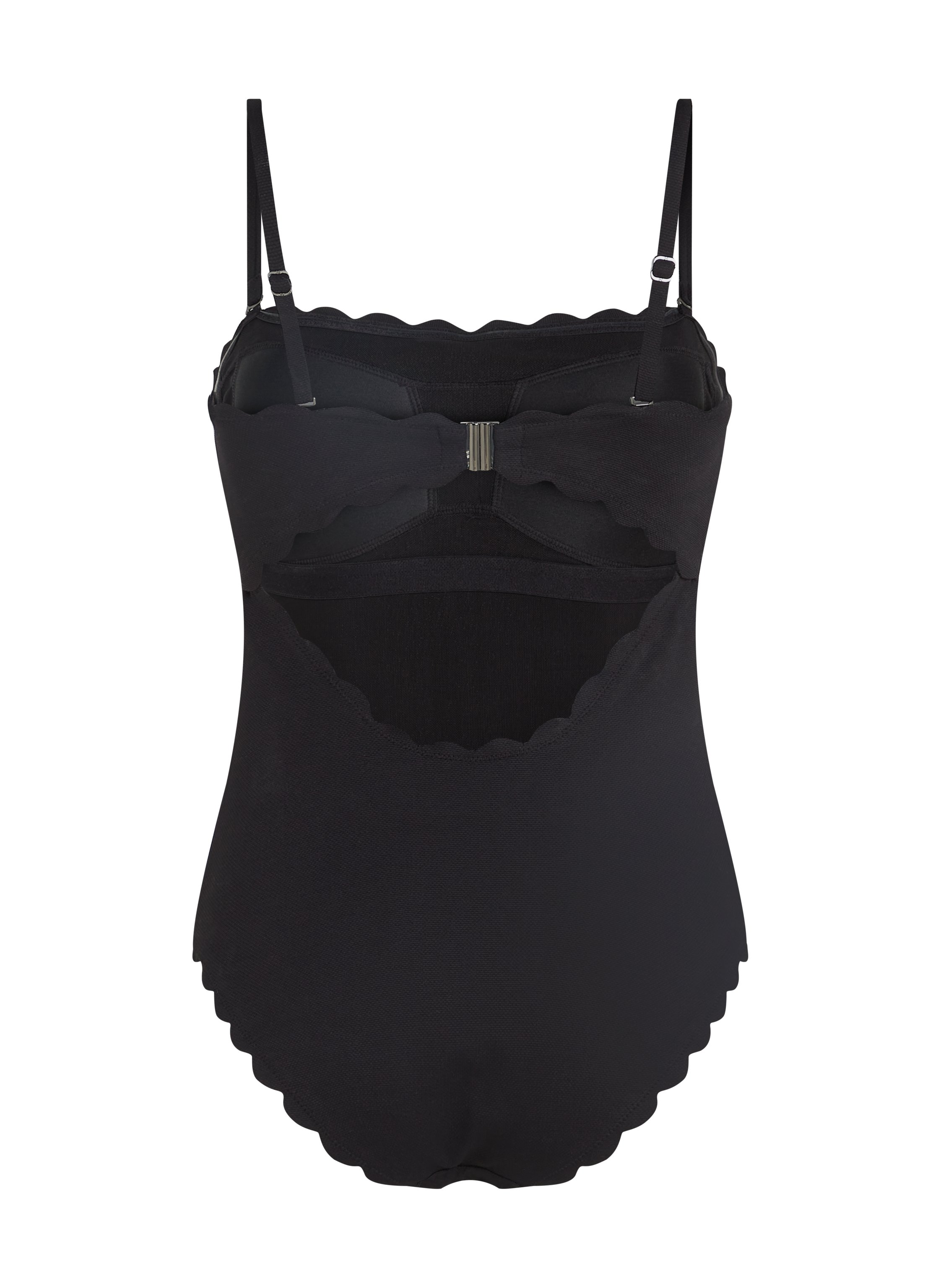 Bañador Bandeau Scallop, Negro, main