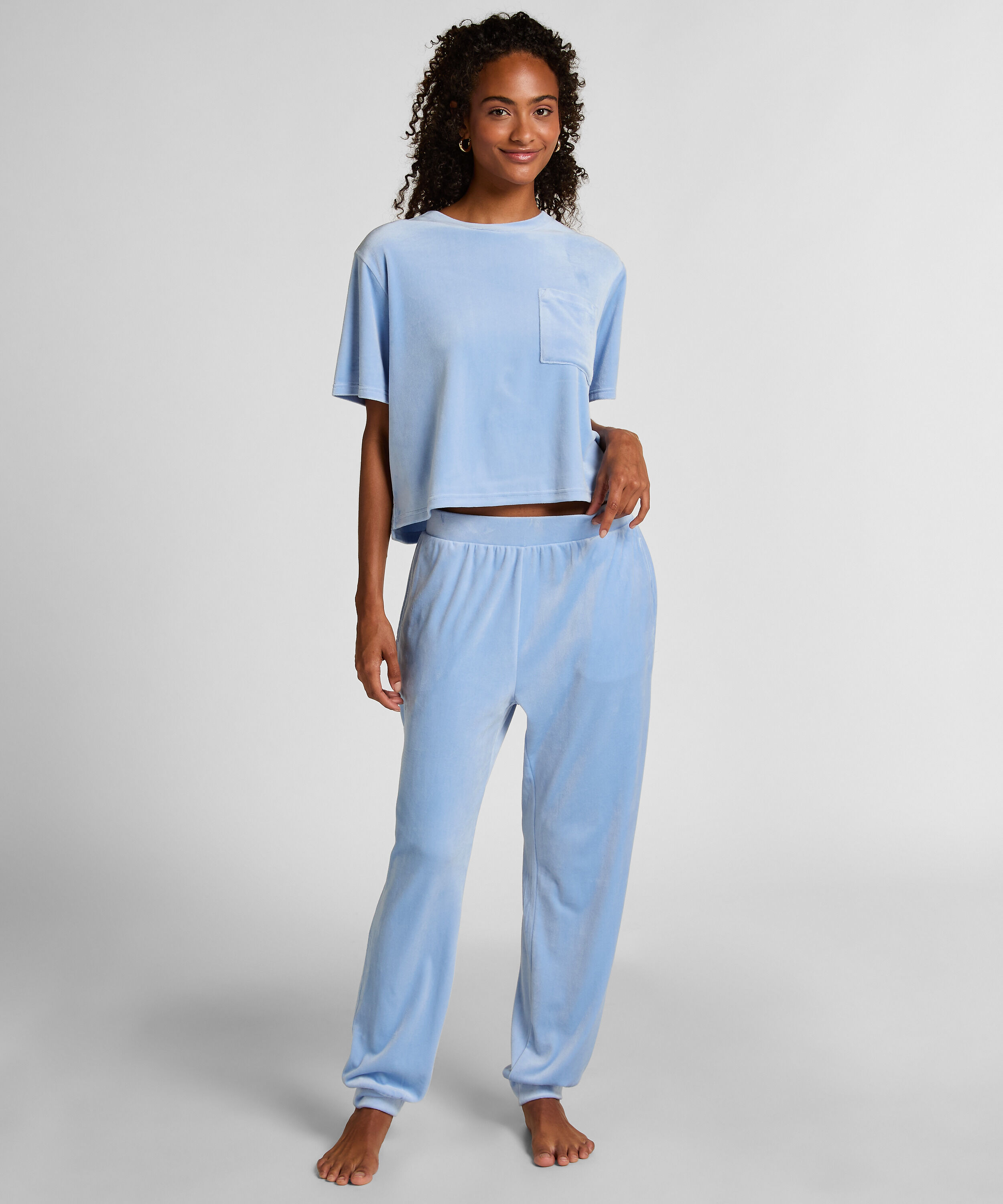 Pantalones de deporte Velours, Azul
