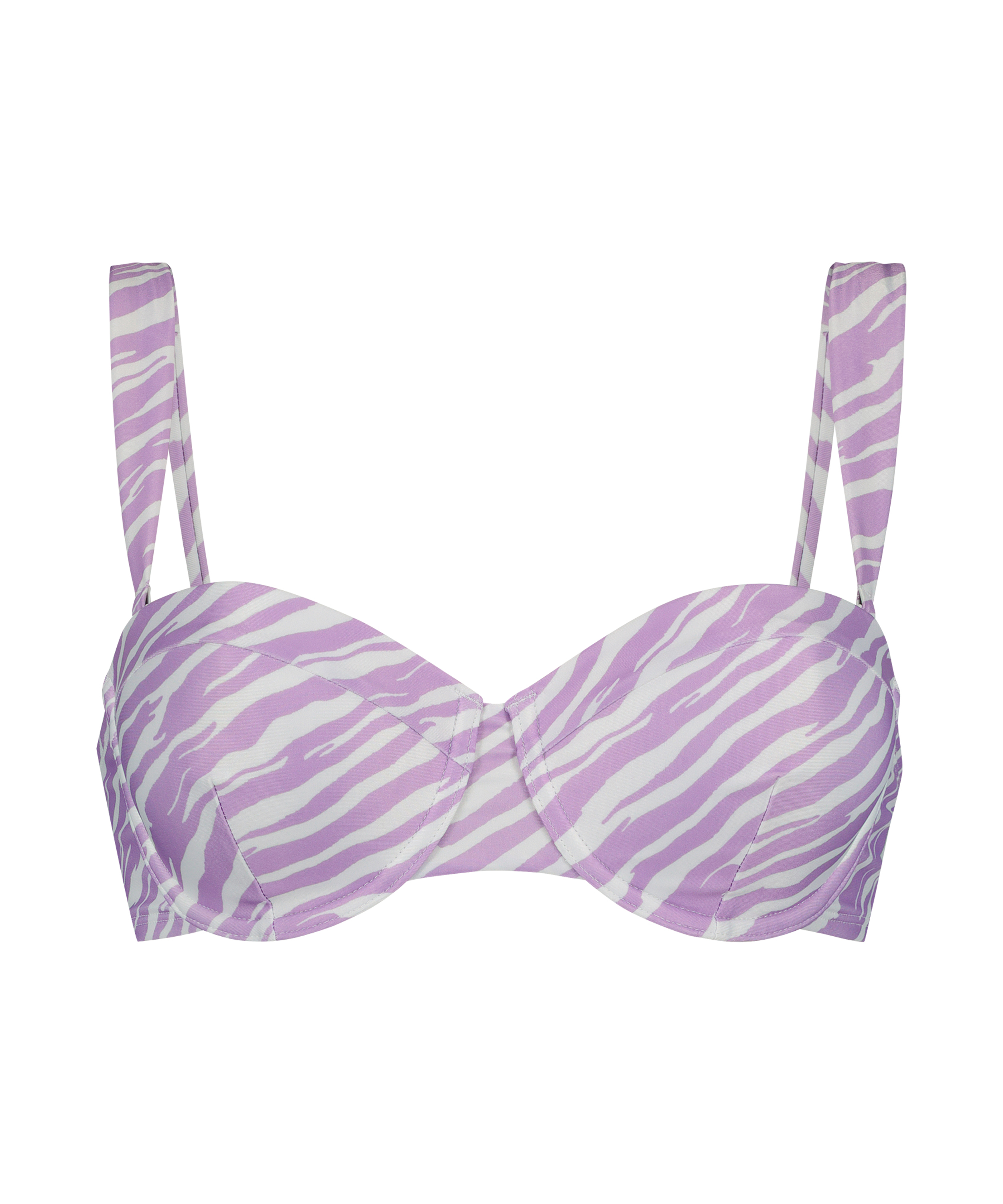Top de bikini de aros preformado Zebra, Morado, main